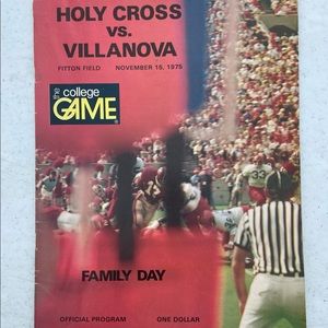 VTG Holy Cross Vs. Villanova 1975 Family Day Program